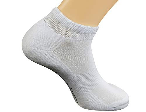 Yomandamor Herren Baumwoll-Diabetiker-Socken mit nahtloser Zehenpartie, 5 Paar