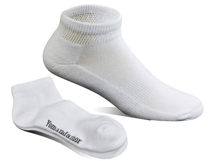 Yomandamor Herren Baumwoll-Diabetiker-Socken mit nahtloser Zehenpartie, 5 Paar