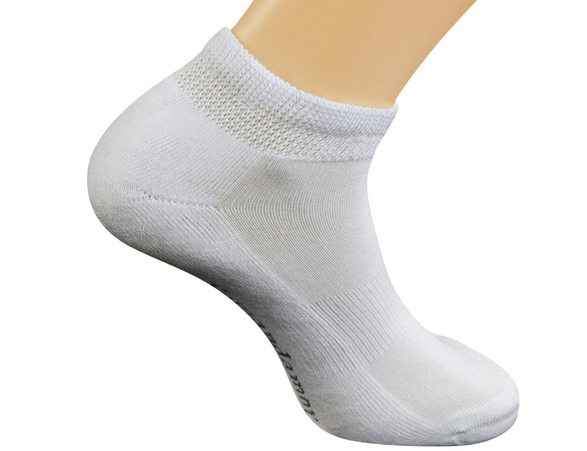 Yomandamor Herren Baumwoll-Diabetiker-Socken mit nahtloser Zehenpartie, 5 Paar