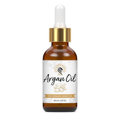 100% Reines Bio-Arganöl für Haare, Haut, Nägel & Bart – Kaltgepresst, unparfümiert, durch Baumwolle & Holzkohle gefiltert – 60 ml