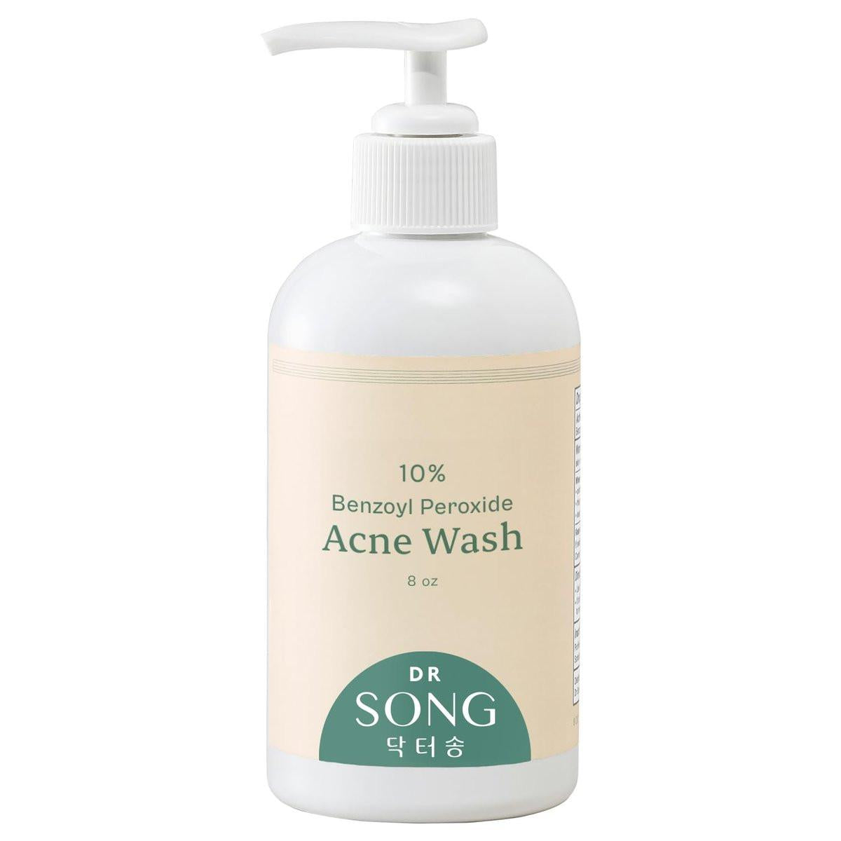 Dr Song Benzoylperoxid Waschmittel 10% Akne Behandlung: Gesichts- & Körperreiniger (8 Fl Oz)