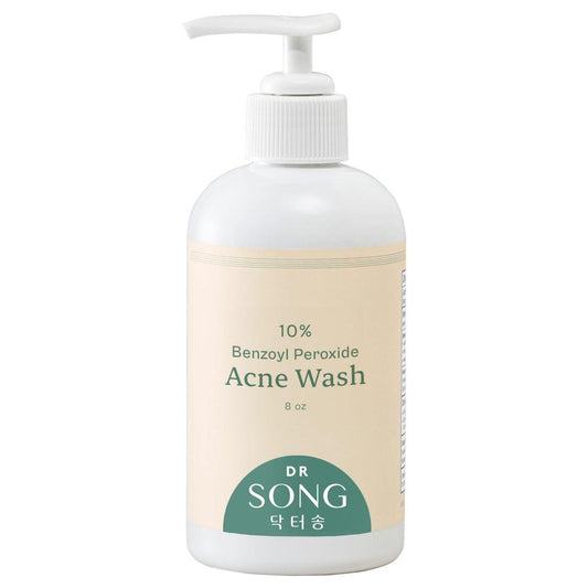 Dr Song Benzoylperoxid Waschmittel 10% Akne Behandlung: Gesichts- & Körperreiniger (8 Fl Oz)
