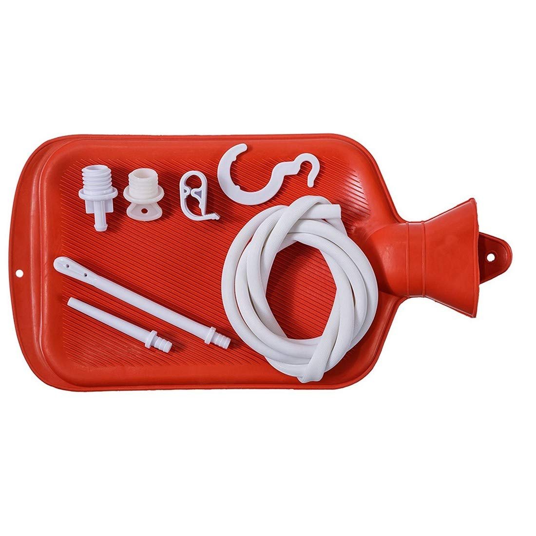 Einlaufset 2 Liter – BPA-freies Kolon-Reinigungsset mit 1,5 m Schlauch, rot