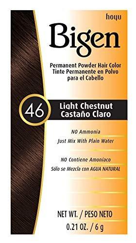 Bigen Permanent Puder-Haarfarbe #46 Helles Kastanienbraun – 6er-Pack
