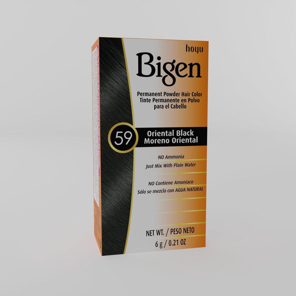 #59 Oriental Black Bigen Permanent Haarfarbe Puder - 12er Pack
