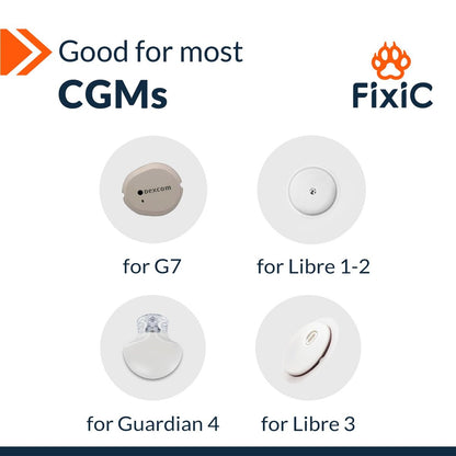 FixiС Klebepflaster 25 Stück 3 1/2 Zoll – Passend für Libre 1, 2, 3 & Plus – G7 & Stelo – Guardian – Wasserdichte Klebepflaster – Libre Abdeckungen – Vorgeschnitten – Die beste Fixierung für Ihren Sensor! (Hautfarbe)