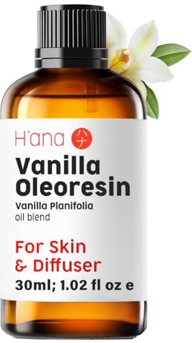 H'ana Vanille Öl - 1,02 Fl Oz Vanille Ätherisches Öl für Haare, Haut, Diffuser, Aromatherapie & DIY