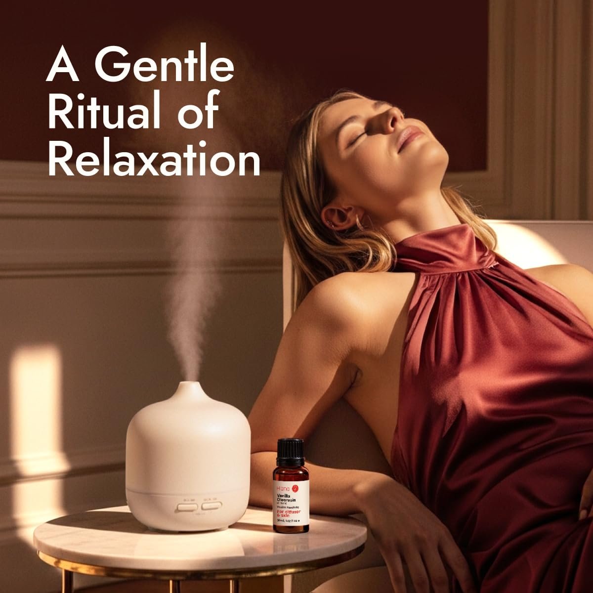 H'ana Vanille Öl - 1,02 Fl Oz Vanille Ätherisches Öl für Haare, Haut, Diffuser, Aromatherapie & DIY