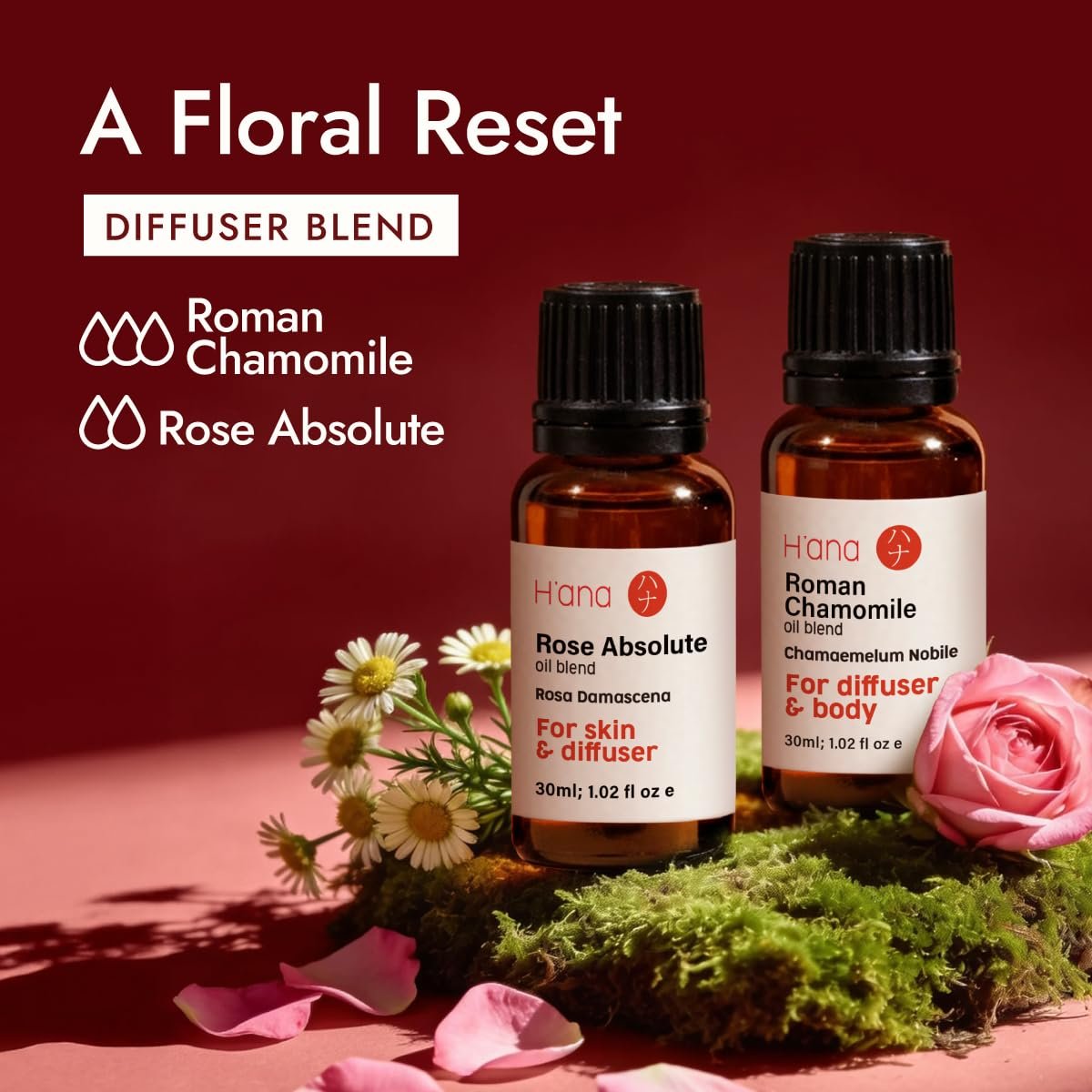 H'ana Römisches Kamillenöl – 30 ml Römisches Kamillenöl für Haare, Haut, Diffuser, Aromatherapie & DIY