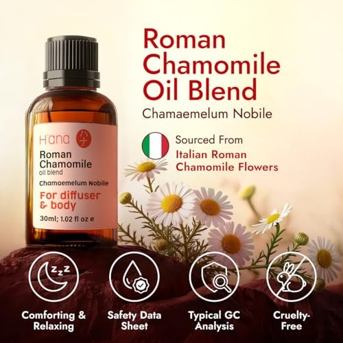 H'ana Römisches Kamillenöl – 30 ml Römisches Kamillenöl für Haare, Haut, Diffuser, Aromatherapie & DIY
