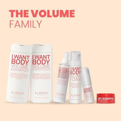 ELEVEN AUSTRALIA I Want Body Volume Texture Powder – Volumen- und Texturpuder für feines bis mittleres Haar, mattierender Halt, inklusive Pumpe, 0,3 oz