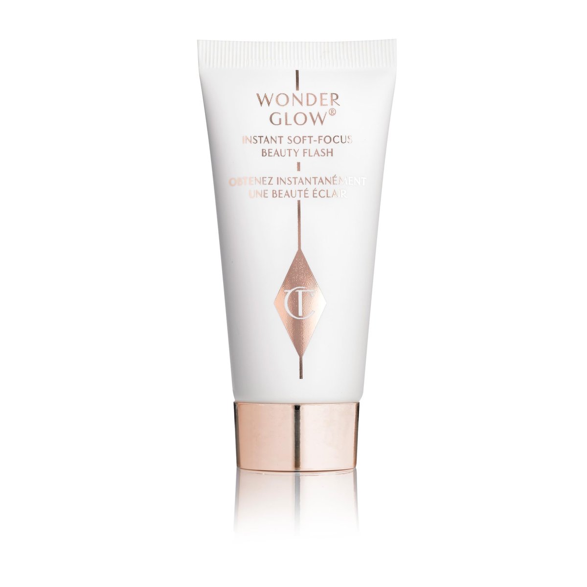 Charlotte Tilbury Wonderglow Face Primer – Soft-Focus, Illuminierender Feuchtigkeitsprimer mit Hyaluronsäure und Rosenöl (15 ml)