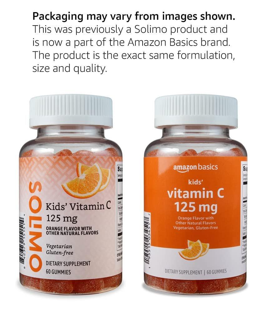 Vitamin C 125 mg Gummibärchen für Kinder mit Orangengeschmack, 60 Stück, Vegan