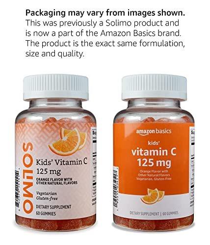 Vitamin C 125 mg Gummibärchen für Kinder mit Orangengeschmack, 60 Stück, Vegan