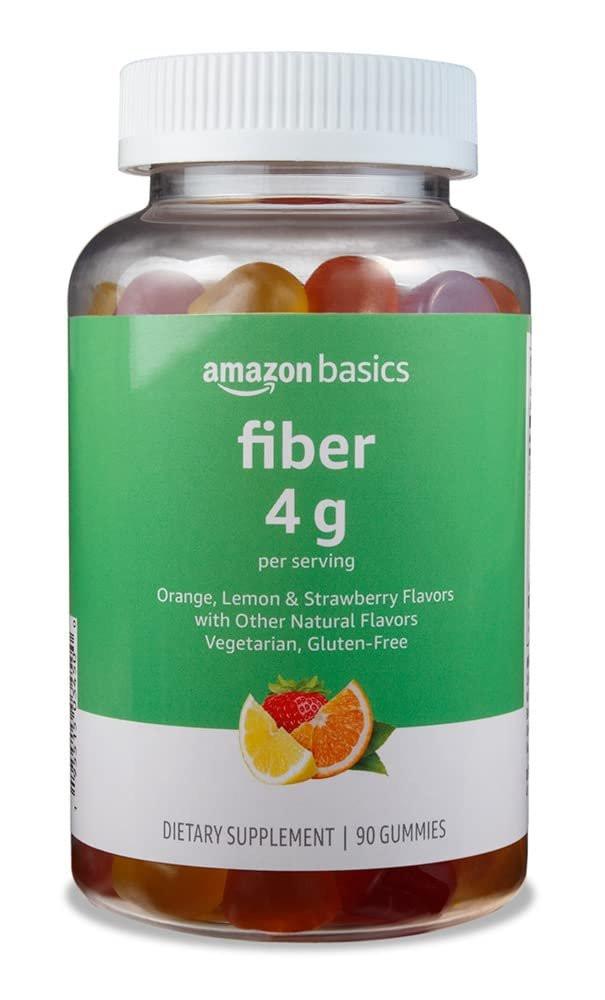 Weiche Faser-Gummis für die Verdauungsgesundheit und Regelmäßigkeit, Orangen-, Zitronen- & Erdbeergeschmack, 90 Stück (1er-Pack)