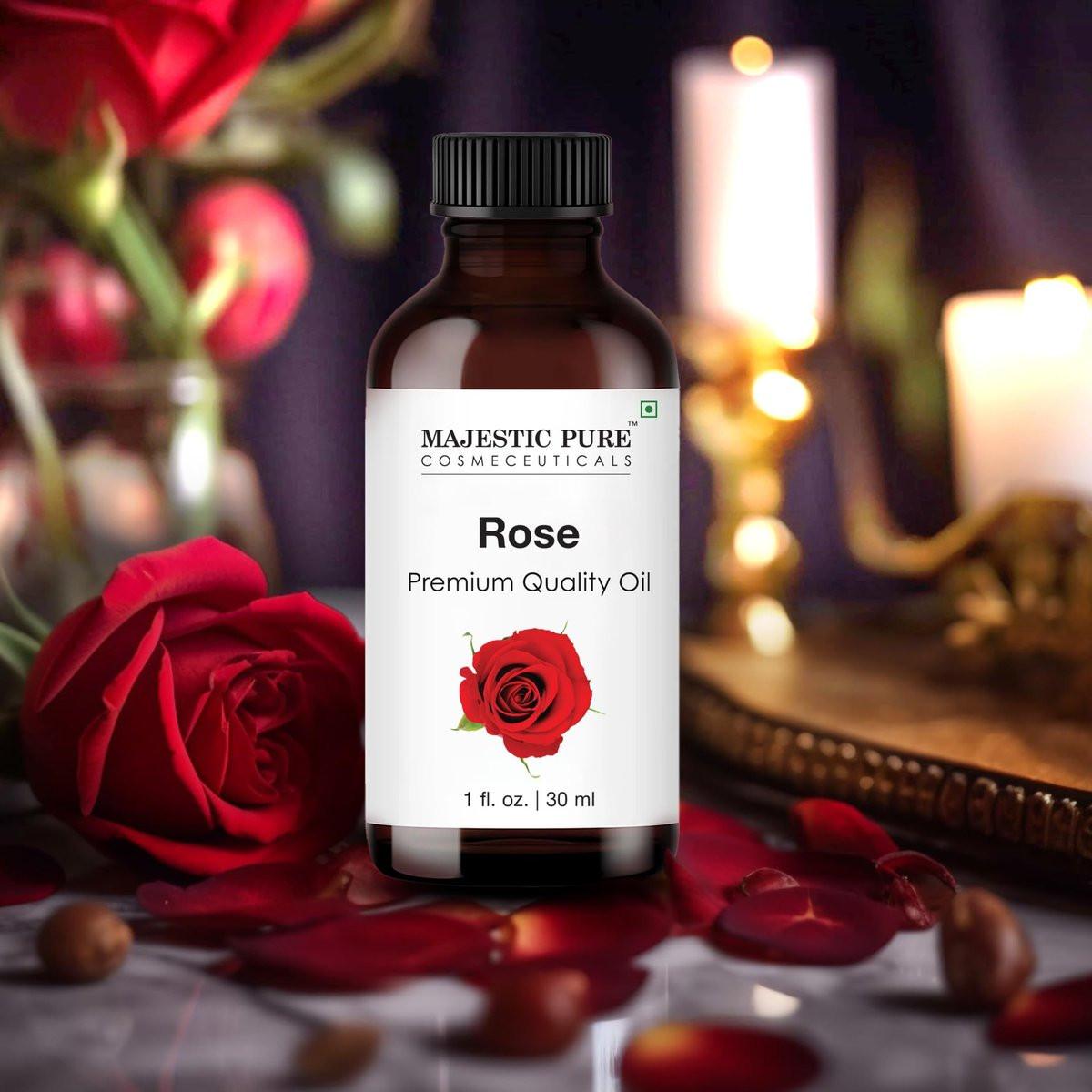 Majestic Pure Rosenöl – 100% reines und natürliches ätherisches Öl mit Glaspipette – 30 ml