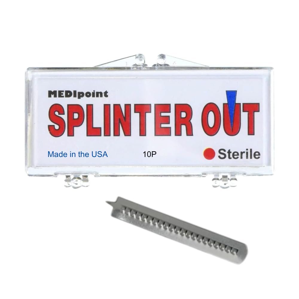 Splinter Out Splitterentferner 10 Stück (Packung mit 1) | Schnelle, schmerzlose Splitterentfernung | Unverzichtbare Erste Hilfe für Zuhause, Arbeit, Reisen & Camping | Ideal zum Wandern, Holzwerken, Gärtnern & Outdoor