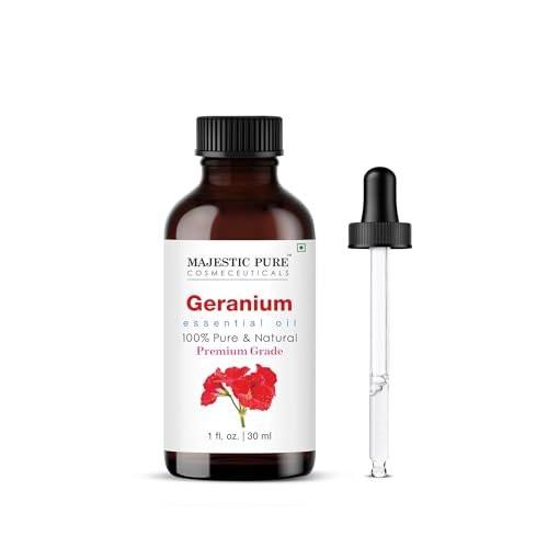 Majestic Pure Geranienöl - 100% reines und natürliches ätherisches Öl mit Glaspipette - 30 ml