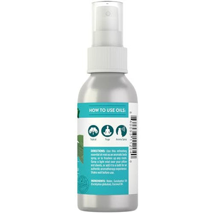 Nature's Truth Eukalyptus-Mist-Spray 2,4 fl oz | Reines ätherisches Öl für Aromatherapie