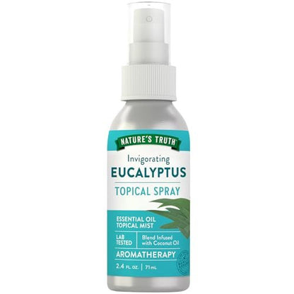 Nature's Truth Eukalyptus-Mist-Spray 2,4 fl oz | Reines ätherisches Öl für Aromatherapie
