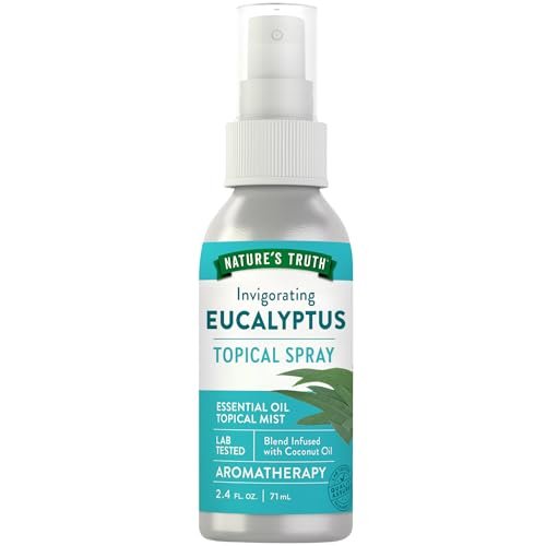 Nature's Truth Eukalyptus-Mist-Spray 2,4 fl oz | Reines ätherisches Öl für Aromatherapie