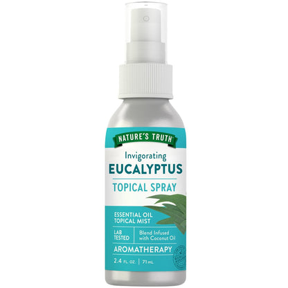 Nature's Truth Eukalyptus-Mist-Spray 2,4 fl oz | Reines ätherisches Öl für Aromatherapie