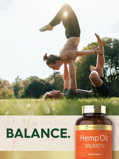 Carlyle Hanföl Kapseln | 126.000 mg | 180 Softgels | Non-GMO, Glutenfrei