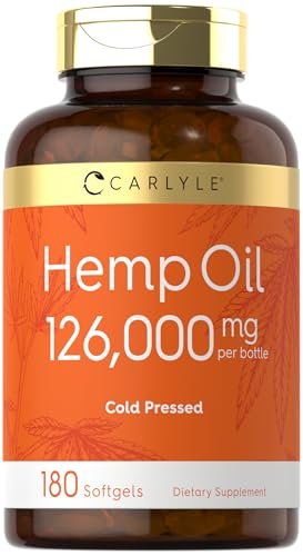 Carlyle Hanföl Kapseln | 126.000 mg | 180 Softgels | Non-GMO, Glutenfrei
