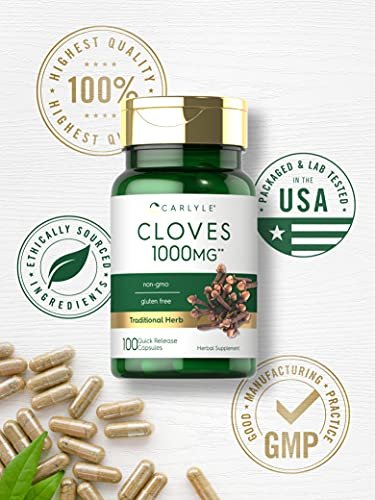Carlyle Nelken Supplement | 100 Kapseln | Kräuterextrakt | Non-GMO & Glutenfrei