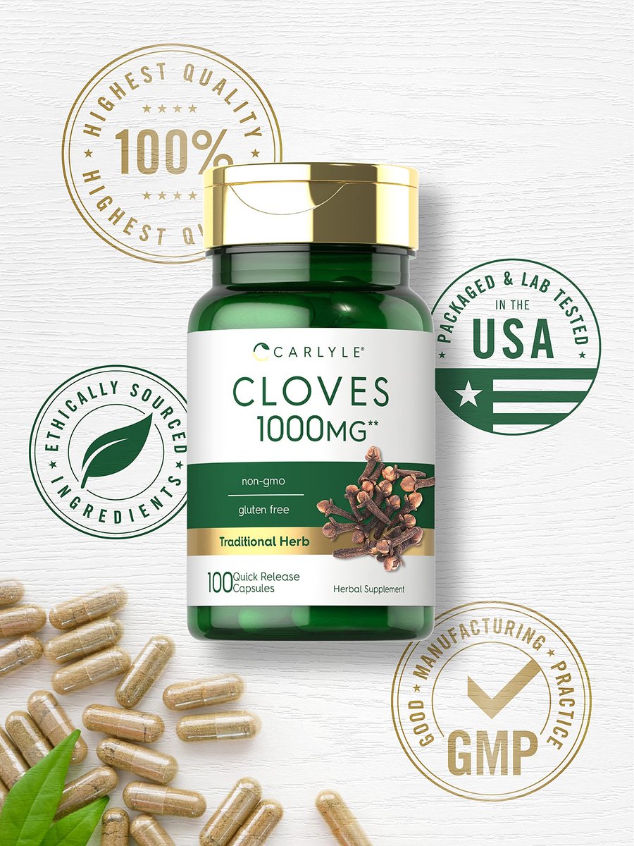 Carlyle Nelken Supplement | 100 Kapseln | Kräuterextrakt | Non-GMO & Glutenfrei
