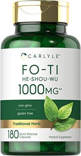 Carlyle Fo-Ti Supplement | 180 Kapseln | He-Shou-Wu Wurzelextrakt | Nicht-GVO & Glutenfrei