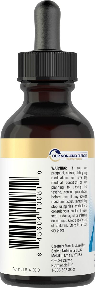 Carlyle Flüssiges Biotin 10.000 mcg | 2 oz | Extra starke Tropfen | Vegetarisch, Nicht-GVO, Glutenfrei