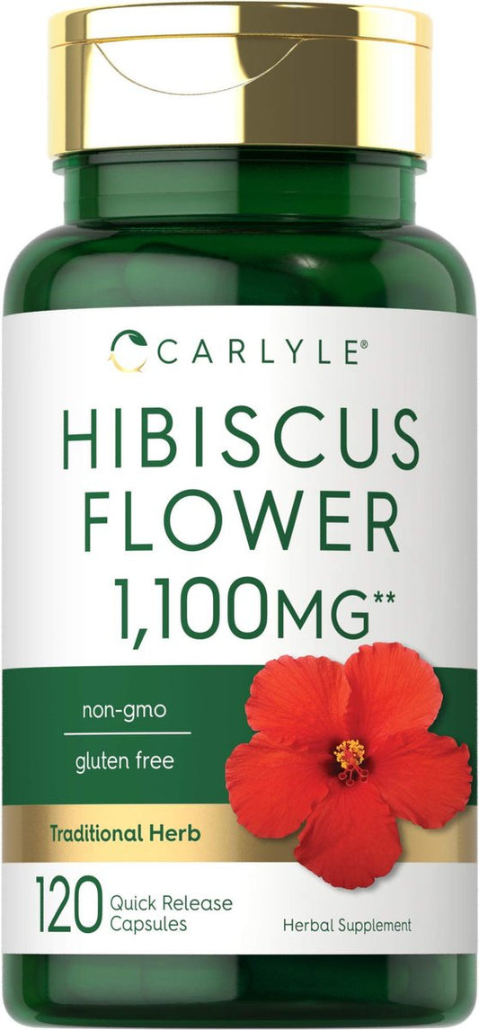 Carlyle Hibiskusblüten Extrakt | 120 Kapseln | Non-GMO, Glutenfreies Nahrungsergänzungsmittel