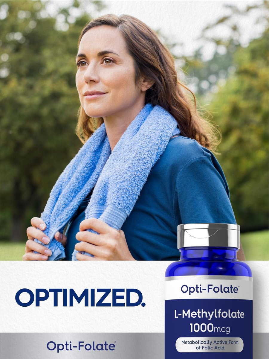 Carlyle L-Methylfolat 1000 mcg | 200 Kapseln | Optimiert und aktiviert | Nicht-GVO, glutenfrei | Methylfolat, 5-MTHF | von Opti-Folate