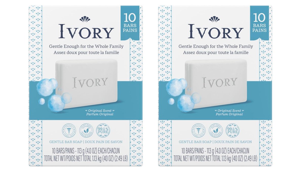 Ivory Original Bar Seife, 4 Unzen, 20 Stück (2er-Pack) – Sanfte Reinigung für die ganze Familie