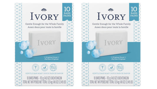 Ivory Original Bar Seife, 4 Unzen, 20 Stück (2er-Pack) – Sanfte Reinigung für die ganze Familie