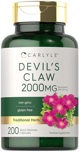 Carlyle Teufelskralle Kräuterergänzung | 200 Kapseln | Non-GMO & Glutenfrei