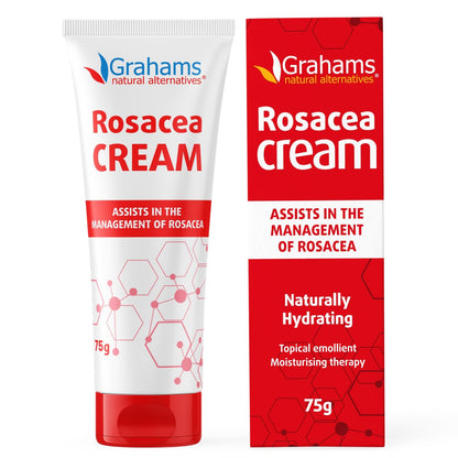 Grahams Natural Rosacea Behandlung für Gesichtsrötungen Feuchtigkeitscreme - Klinisch erprobte Anti-Rötungs-Gesichtscreme zur Beruhigung und Reduzierung von Schüben - Natürlich, hypoallergen, steroidfrei (75 ml)