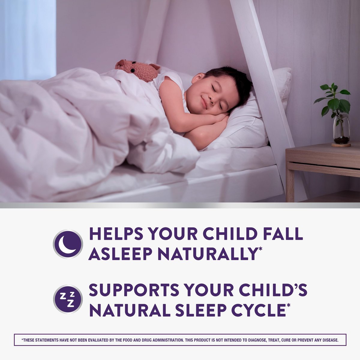VICKS PURE Zzzs Kidz – Melatonin Gummis für Kinder, natürlicher Schlafhilfe, niedrig dosiert, 48 Gummis