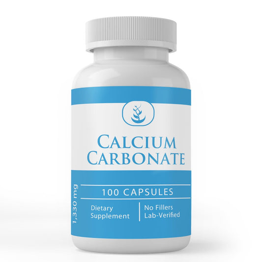 Reines Calciumcarbonat – 100 Kapseln, ohne Zusätze oder Füllstoffe, laborgeprüft