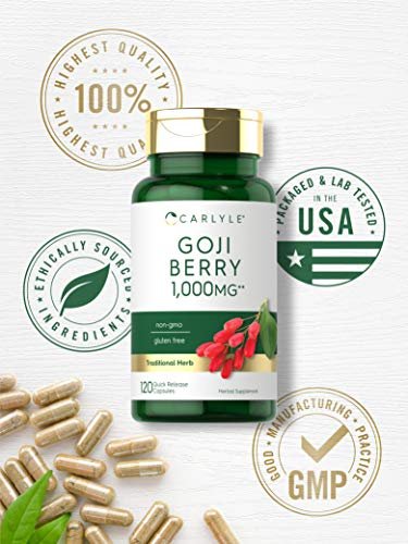 Carlyle Goji-Beere | 120 Kapseln | Konzentrierter Extrakt aus der Goji-Pflanze | Nicht-GMO, Glutenfrei