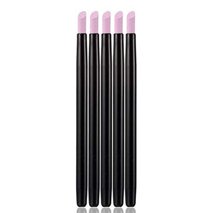 Yimart 5er Set Steinschleif-Nagelfeilen – Nagelfeilen-Set mit Cuticle Remover, Buffer und Pediküre-Stift – Waschbares Maniküre-Werkzeug für Nagelstudio und Kosmetik
