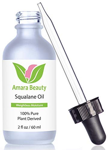 Amara Beauty Squalane Öl Feuchtigkeitspflege – 100% reines, pflanzliches Squalan für Gesicht, Körper, Haut und Haare – Gesichtsöl 60 ml