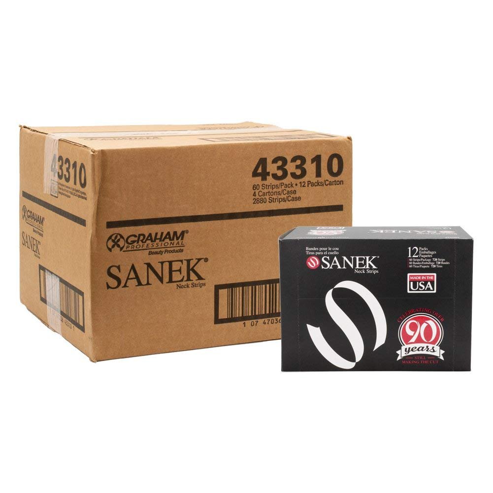 Barber Salon Graham Beauty Sanek Nackenstreifen 12er-Pack Hergestellt in den USA #43311