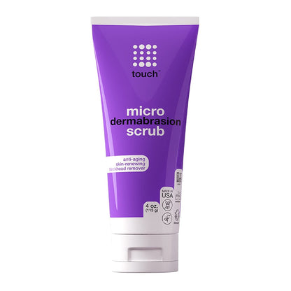 TOUCH Microdermabrasion Gesichts-Peeling und Gesichtspeeling - Peeling-Creme mit dermatologischen Kristallen gegen Alterung, Mattheit, Falten und Poren - Große 4-Unzen-Größe