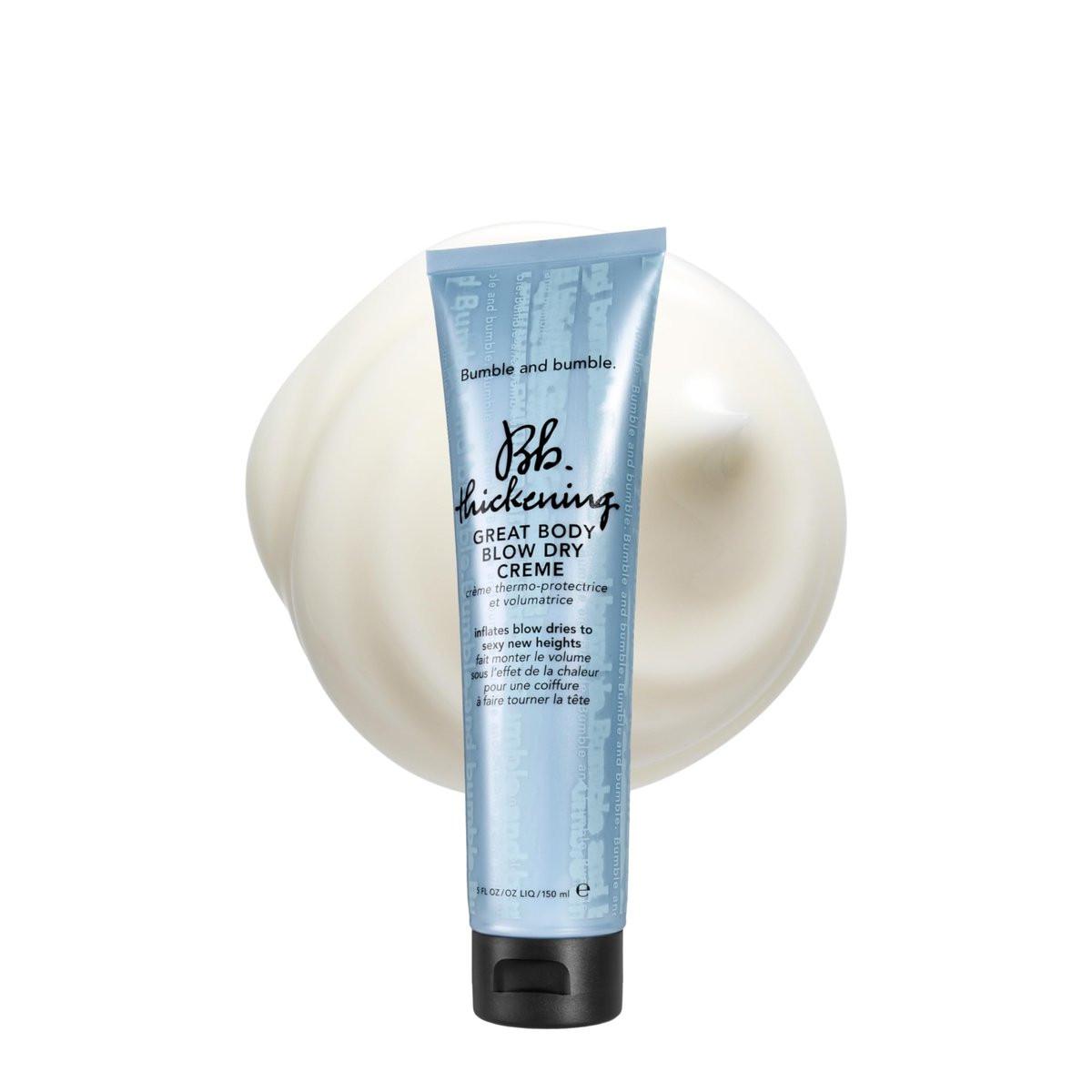 Bumble and bumble. Thickening Great Body Volumizing Blow Dry Cream | Für voluminöse Föhnergebnisse | Hitzeschutz | Für feines bis mittleres welliges und glattes Haar, 150 ml