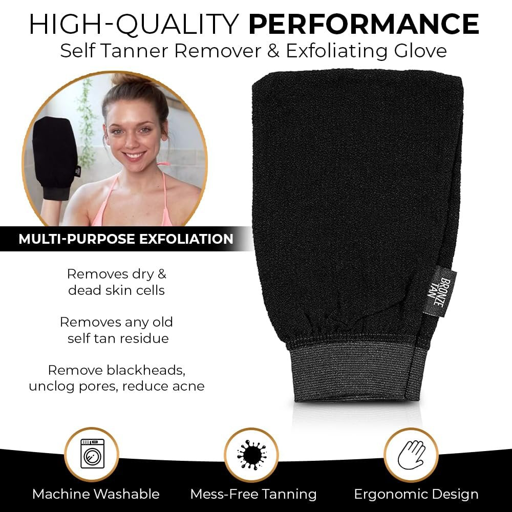 Bronze Tan Selbstbräuner-Entferner & Peeling-Handschuh für die Haut – Der beste Selbstbräuner-Entferner-Handschuh für eine einfache und schmerzlose Entfernung von Selbstbräune – Probieren Sie es mit unserem Selbstbräunungs-Entfernungsschaum!