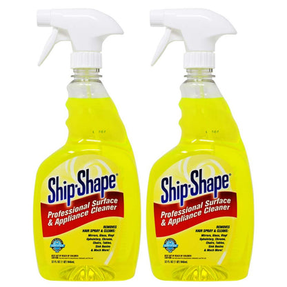 Ship-Shape Professioneller Oberflächen- und Gerätereiniger - 2er-Pack (je 946 ml) | All-in-One-Salon-Reinigungsspray | Entfernt Haarrückstände von Glätteisen, Spiegeln und Möbeln | Schlierenfrei, phosphatfrei