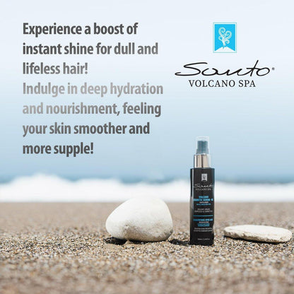 Santo Volcano Cosmetic Serum 100ml – Feuchtigkeitsspendendes & Anti-Aging Haar- und Körperöl – Stellt Elastizität wieder her, verhindert Dehnungsstreifen & repariert trockenes Haar und Haut