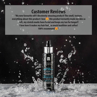 Santo Volcano Cosmetic Serum 100ml – Feuchtigkeitsspendendes & Anti-Aging Haar- und Körperöl – Stellt Elastizität wieder her, verhindert Dehnungsstreifen & repariert trockenes Haar und Haut